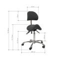 Taburete respaldo Koren con diseño ergonómico y ajustable
