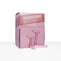 Cuchillas rasuradoras rosa 1 hoja 100u | ME Basics