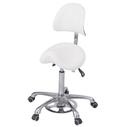 Tabouret de pédicure Noble Feet blanc | Weelko