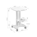 Chariot auxiliaire Cargo en ABS, 2 tablettes