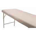 Drap housse éponge blanc pour tables de massage, dimensions 210x60 cm.