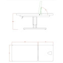 Table électrique Trapp en blanc avec moteurs