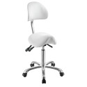 Tabouret ergonomique Koren avec dossier en action.