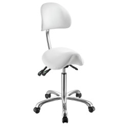 Tabouret ergonomique Koren avec dossier en action.