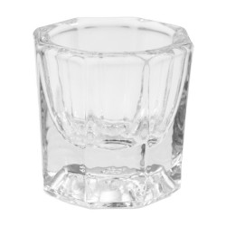 Godet Dappen en verre pour mélanger teintures et autres produits cosmétiques.