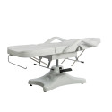 Table hydraulique Sart en simili cuir blanc, confortable et fonctionnelle.