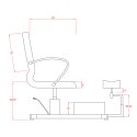 Fauteuil de pédicure Vespa avec baignoire pour les pieds