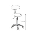 Tabouret avec dossier Saturne+ (noir) | Distributeur officiel de WE...