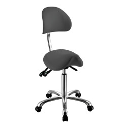 Tabouret avec dossier Koren (gris) | Distributeur officiel de WEELKO