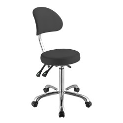 Tabouret avec dossier Rhoda (gris) | Distributeur officiel de WEELKO